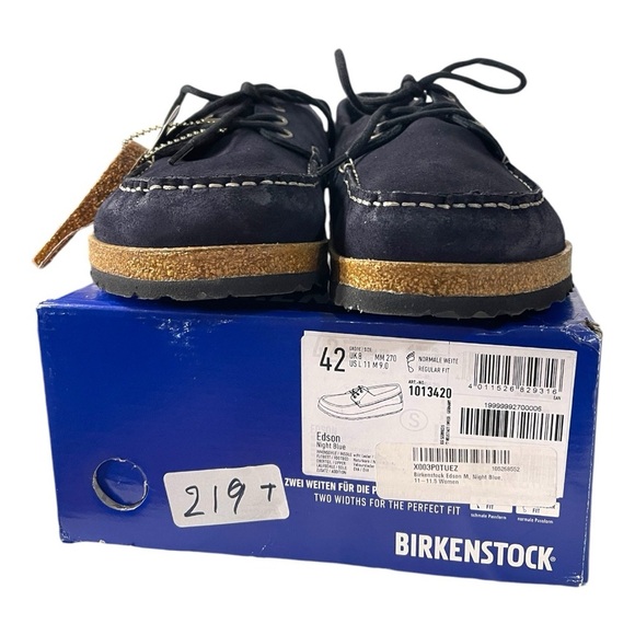 Birkenstock Edson Suede Leather Shoes - Night Blue - EU 42 / US 11-11.5 - Picture 6 of 6
